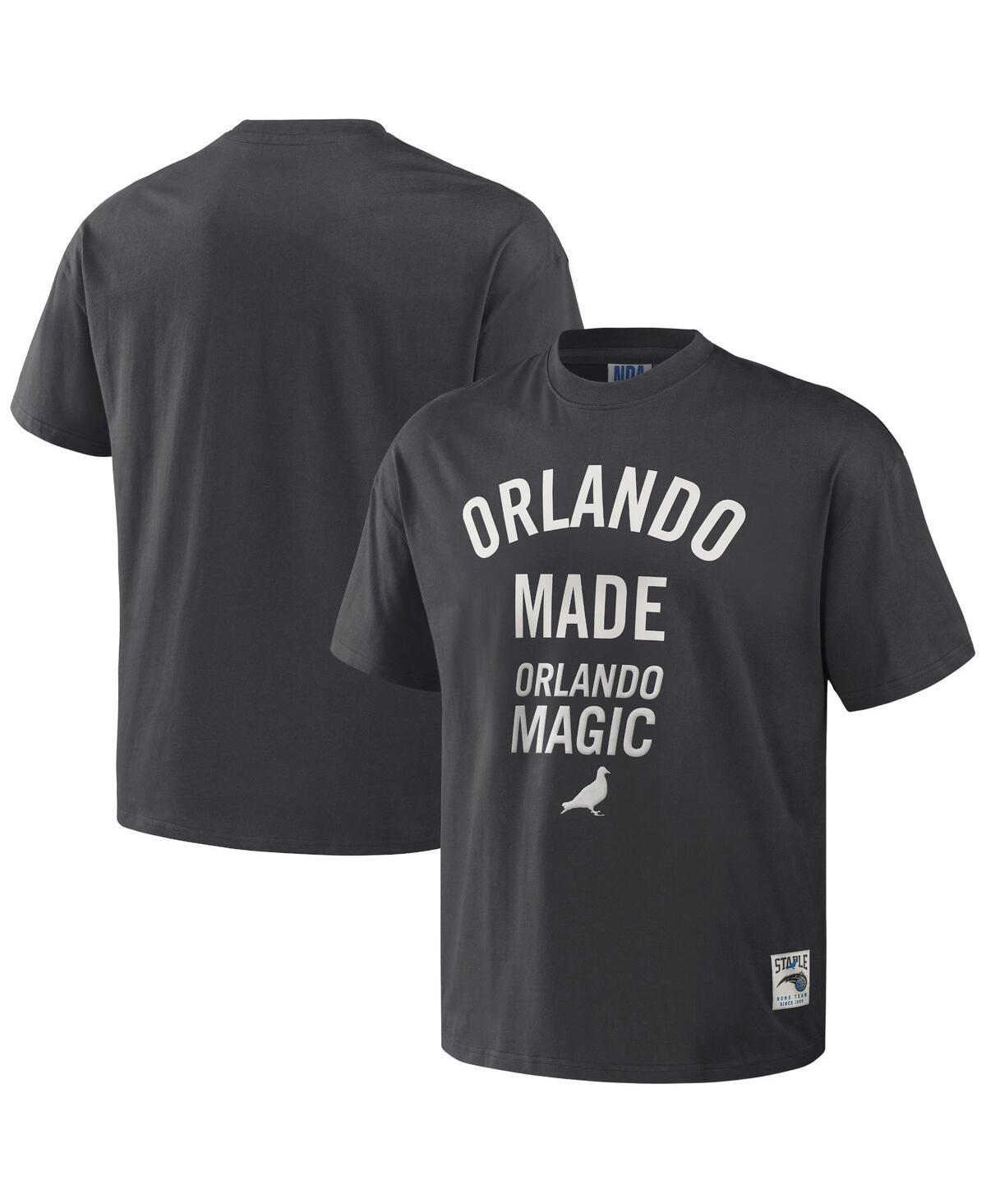 Mens NBA x Staple Anthracite Orlando Magic Heavyweight Oversized T-Shirt Product Image