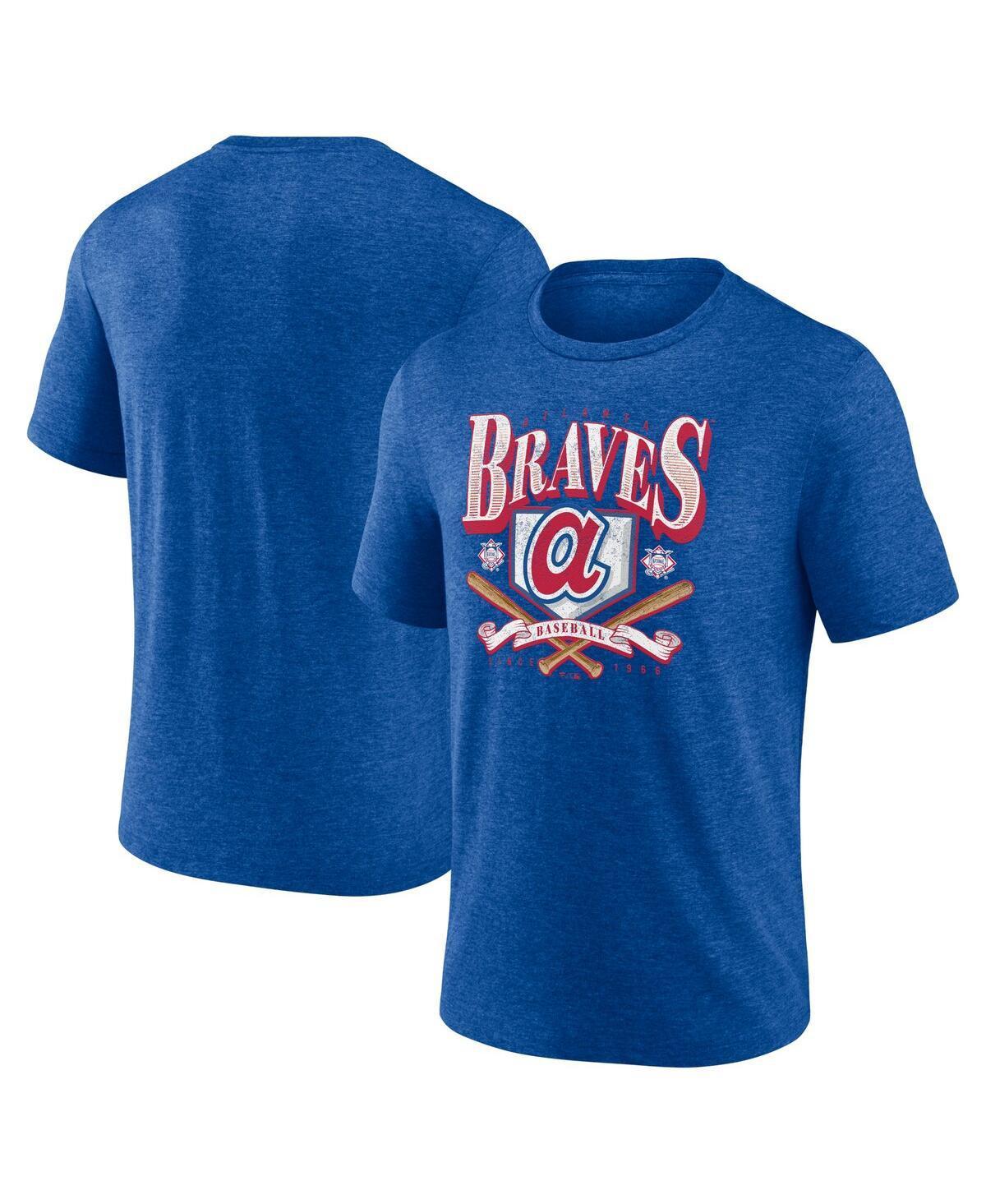 Mens Fanatics Branded Heather Royal Atlanta Braves Home Team Tri-Blend T-Shirt Product Image