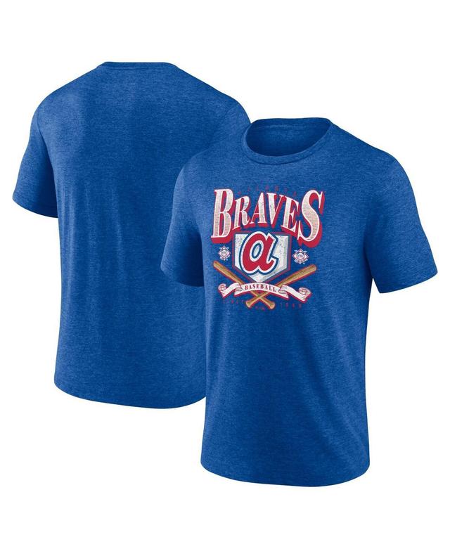 Fanatics Mens Heather Royal Atlanta Braves Home Team Tri-Blend T-Shirt Product Image