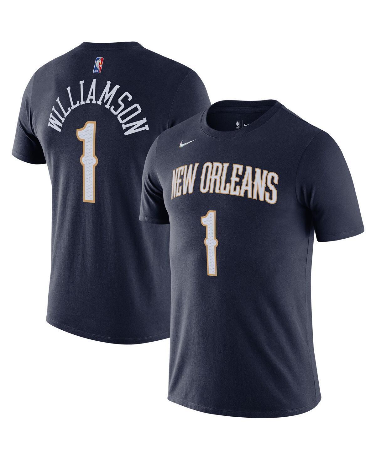 Mens Nike Zion Williamson Navy New Orleans Pelicans Diamond Icon Name and Number T-shirt Product Image