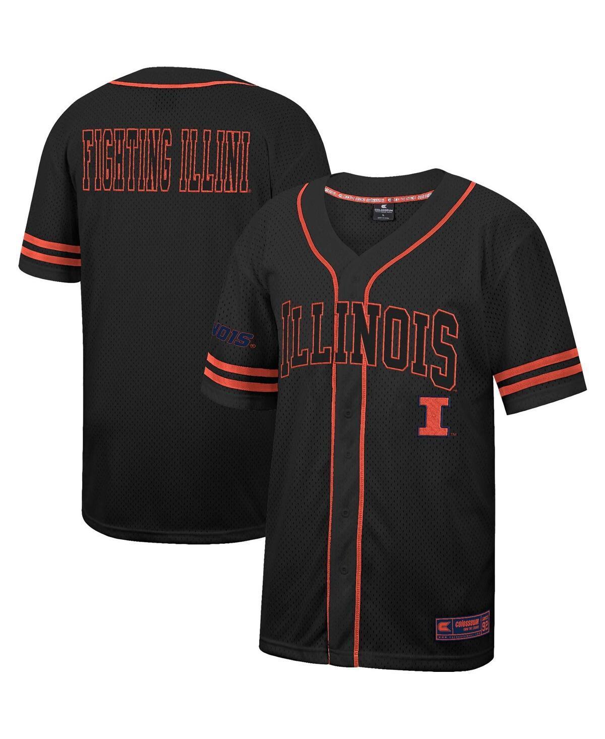 Mens Colosseum Black Baylor Bears Free Spirited Mesh Button-Up Baseball Jersey - Black Product Image