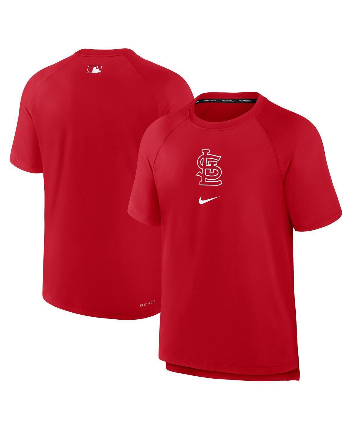 Nike Mens Red Washington Nationals Authentic Collection Pregame Raglan Performance T-Shirt Product Image