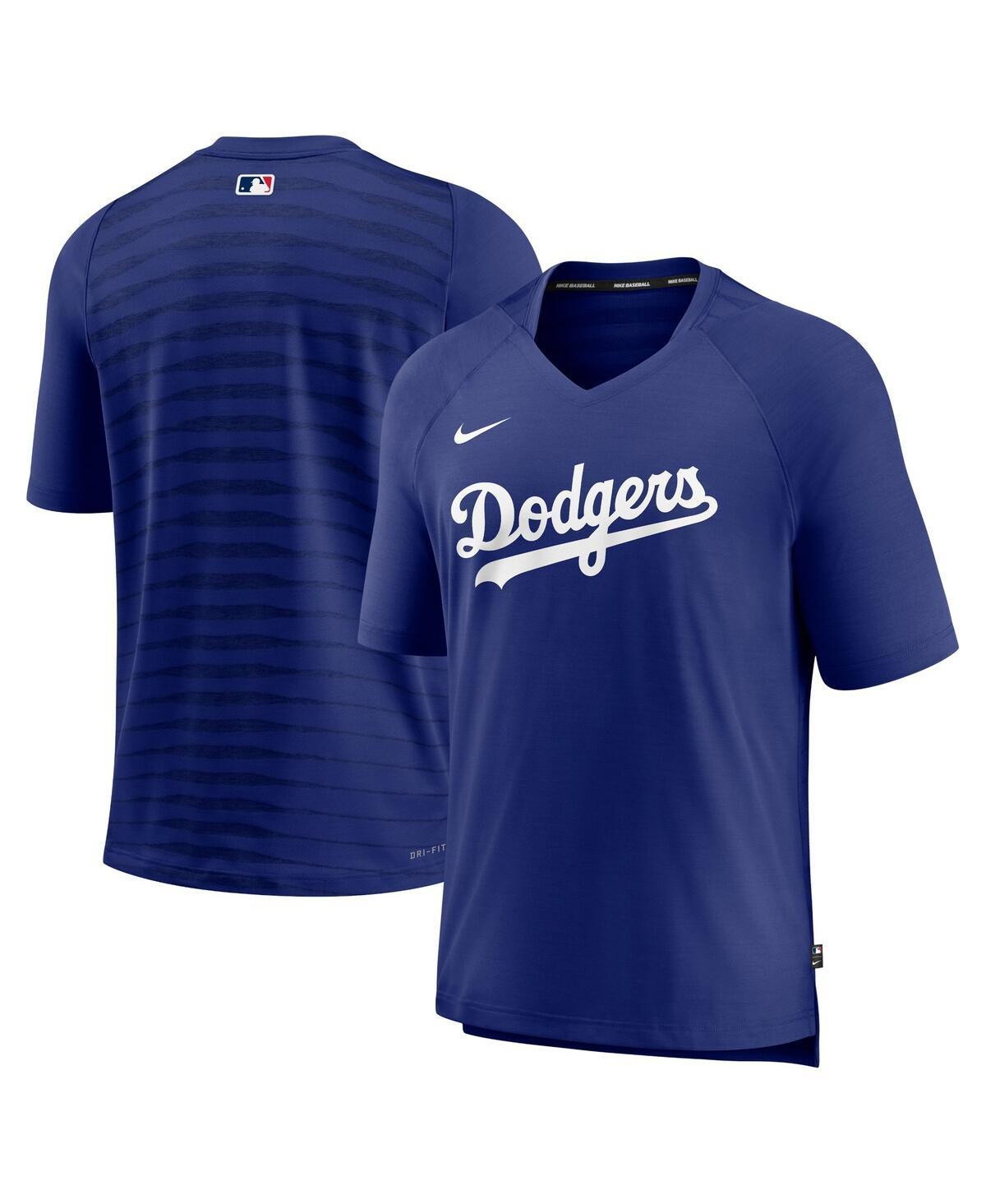 Mens Nike Royal Los Angeles Dodgers Authentic Collection Pregame Raglan Performance V-Neck T-shirt Product Image