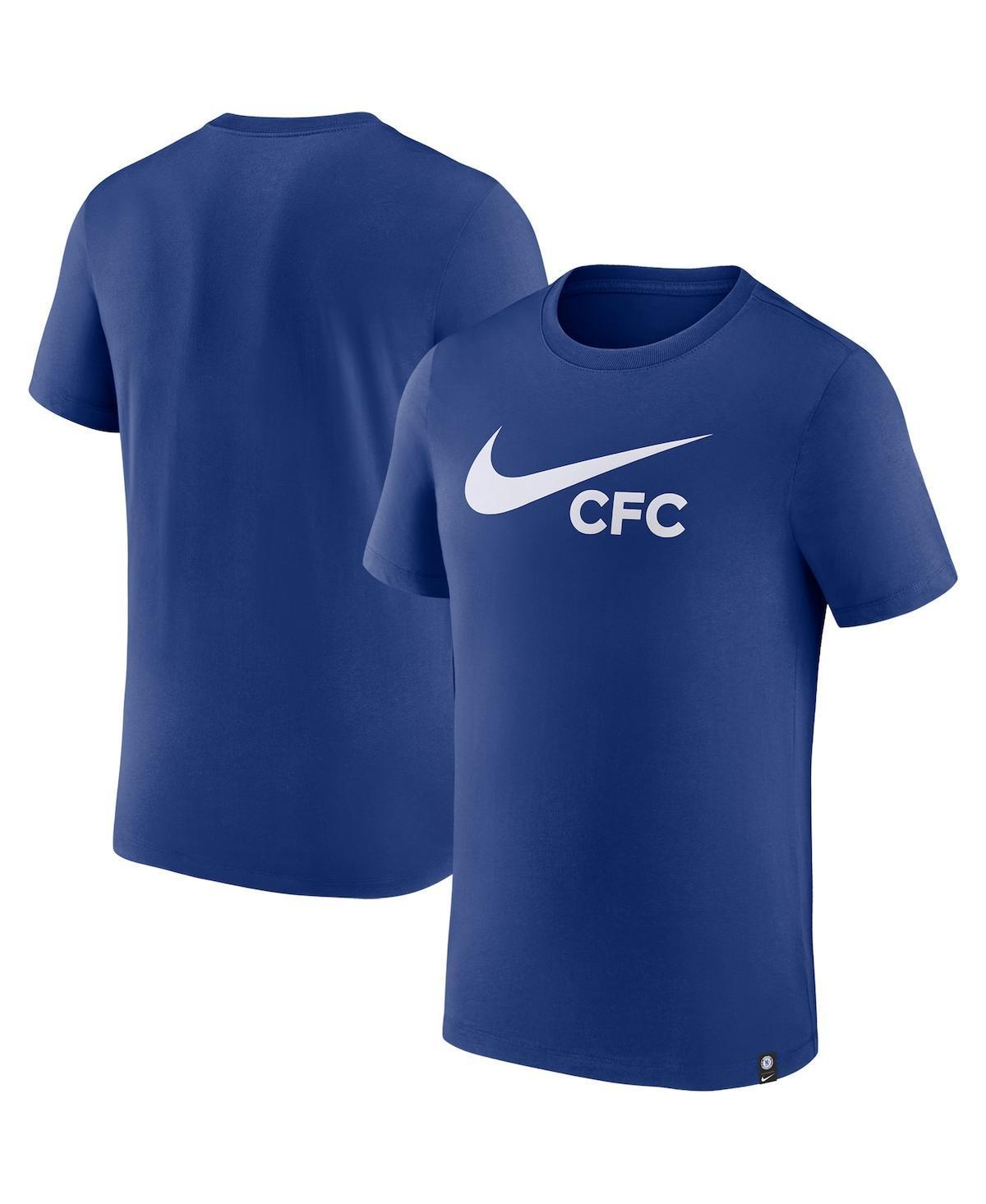 Mens Nike Blue Chelsea Swoosh T-Shirt Product Image