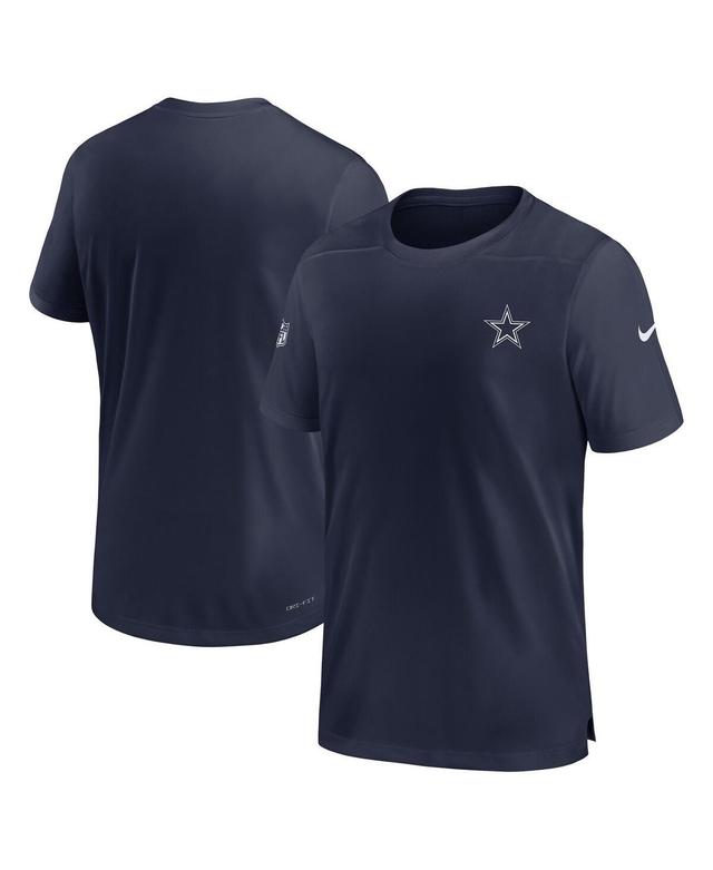 Mens Nike Navy Dallas Cowboys Sideline Coach Performance T-shirt Product Image