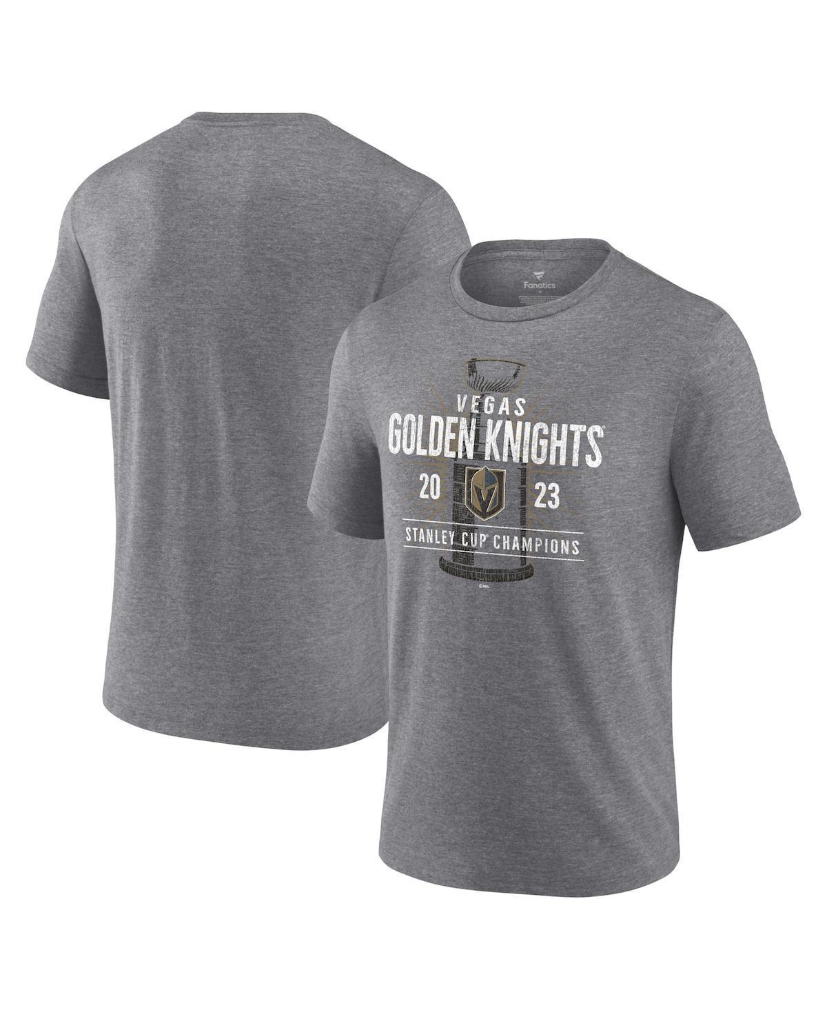 Mens Fanatics Heather Gray Vegas Golden Knights 2023 Stanley Cup Champions Shootout Tri-Blend T-shirt Product Image