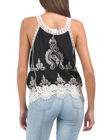 Sleeveless Crochet Top for Women | Rayon Product Image