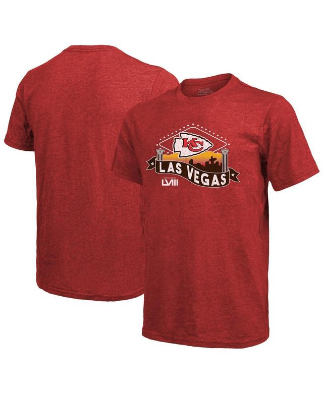 Mens Majestic Threads Kansas City Chiefs Super Bowl LVIII Tri-Blend T-Shirt Product Image