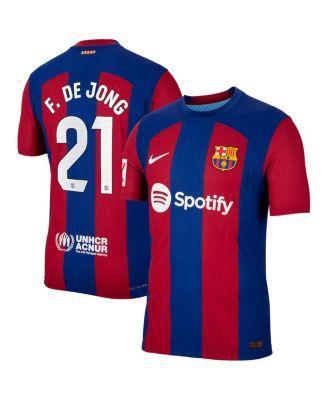 Mens Nike Frenkie de Jong Royal Barcelona 2023/24 Home Authentic Jersey - Royal Product Image