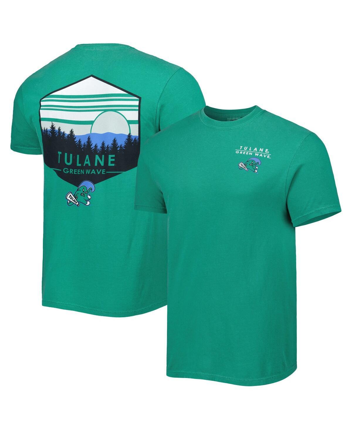 Mens Green Tulane Green Wave Landscape Shield T-shirt Product Image