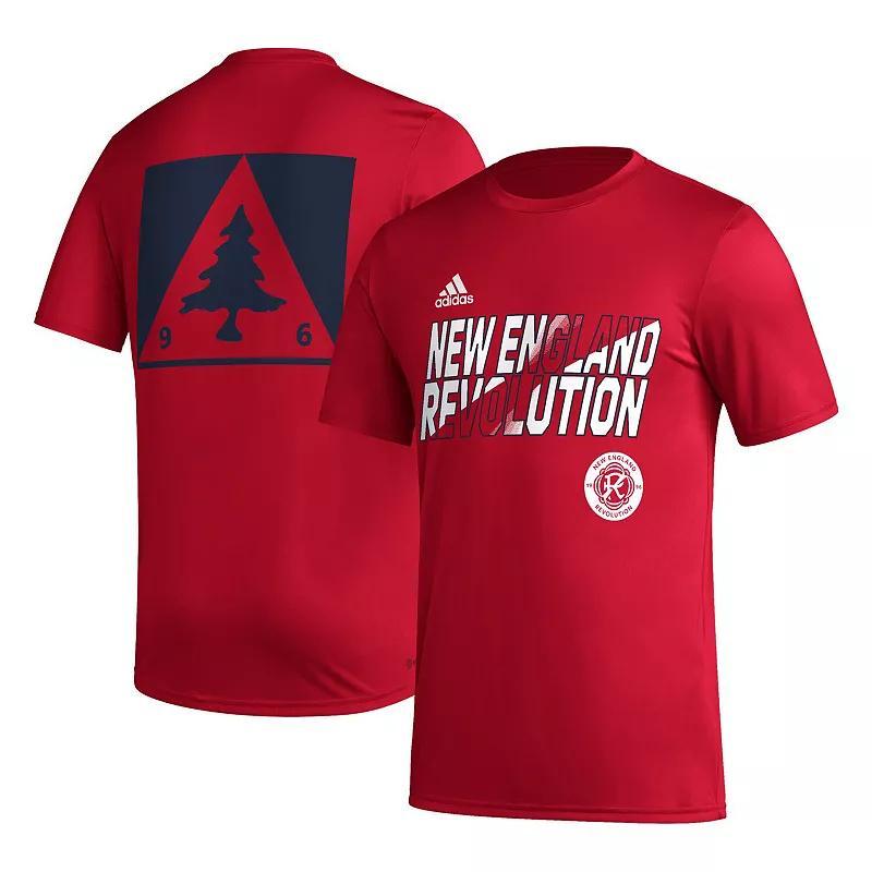 Mens adidas Red New England Revolution Team Jersey Hook AEROREADY T-Shirt Product Image