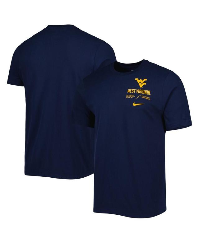 Mens Nike Navy West Virginia Mountaineers Team Practice Performance T-Shirt WVU Blue Product Image