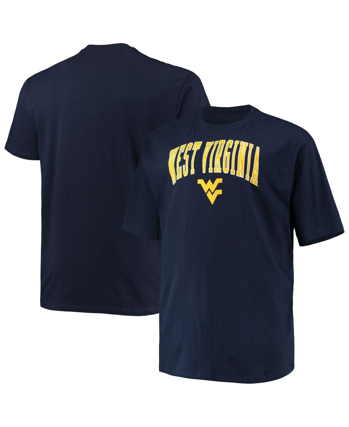 Mens Champion West Virginia Mountaineers Big & Tall Arch Over Wordmark T-Shirt Blue Product Image