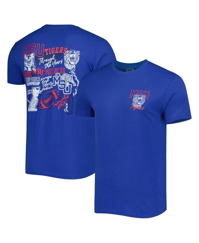 Mens Royal Memphis Tigers Through the Years T-Shirt Product Image