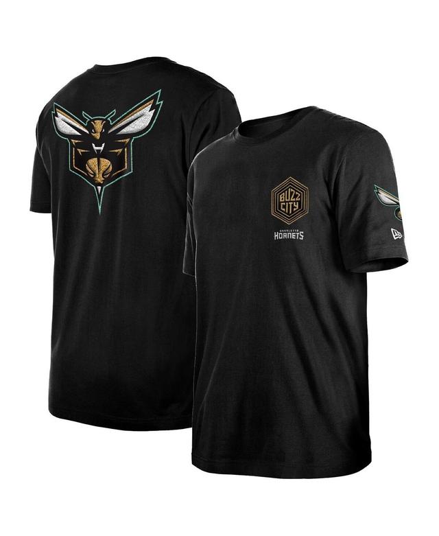 Mens New Era Black Charlotte Hornets 2022/23 City Edition Elite Pack T-shirt Product Image