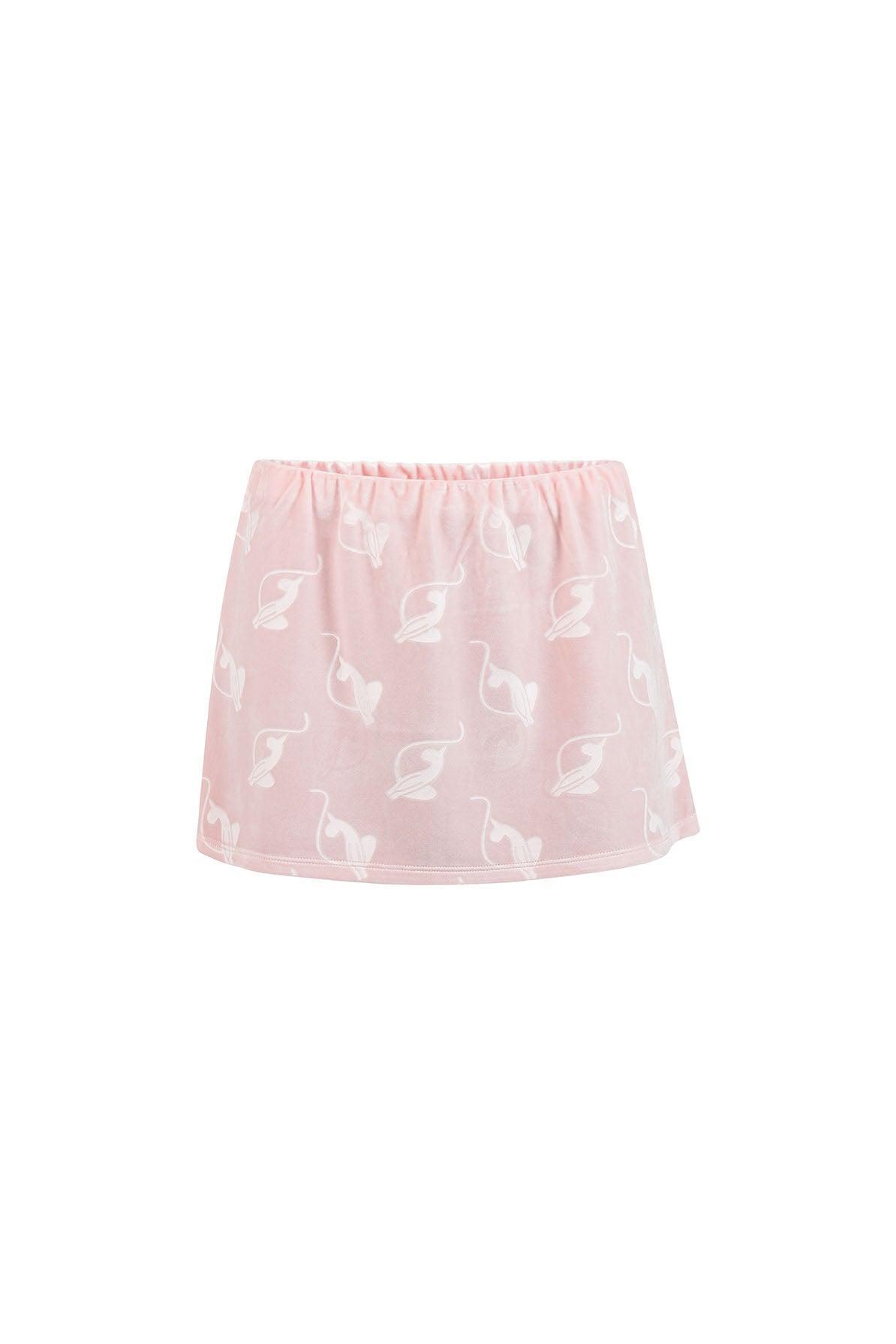 Aubrey Velour Mini Skirt Product Image