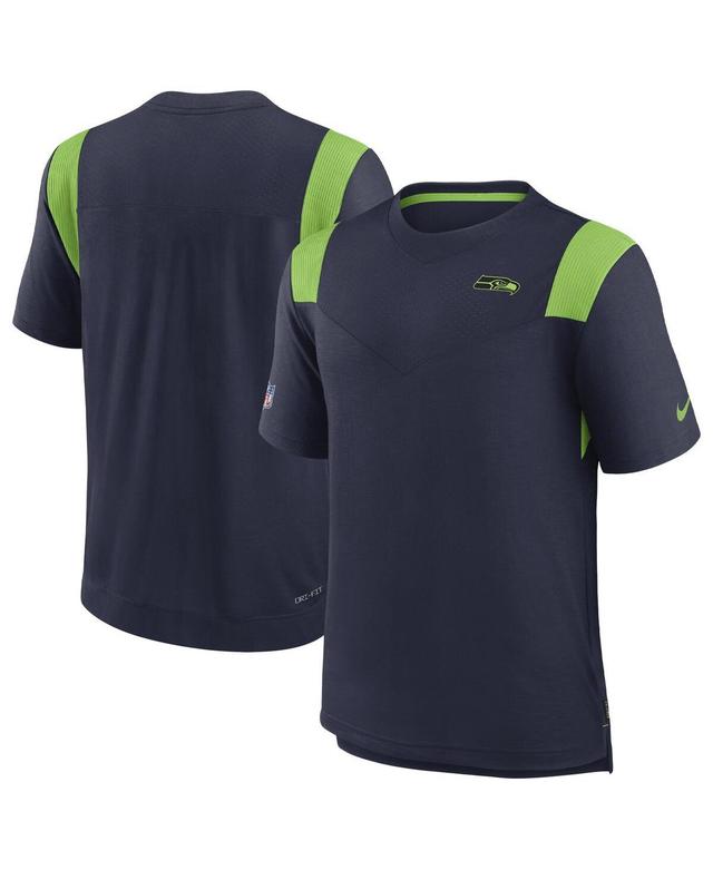 Mens Nike College Navy Seattle Seahawks Sideline Tonal Logo Performance Player T-shirt Product Image