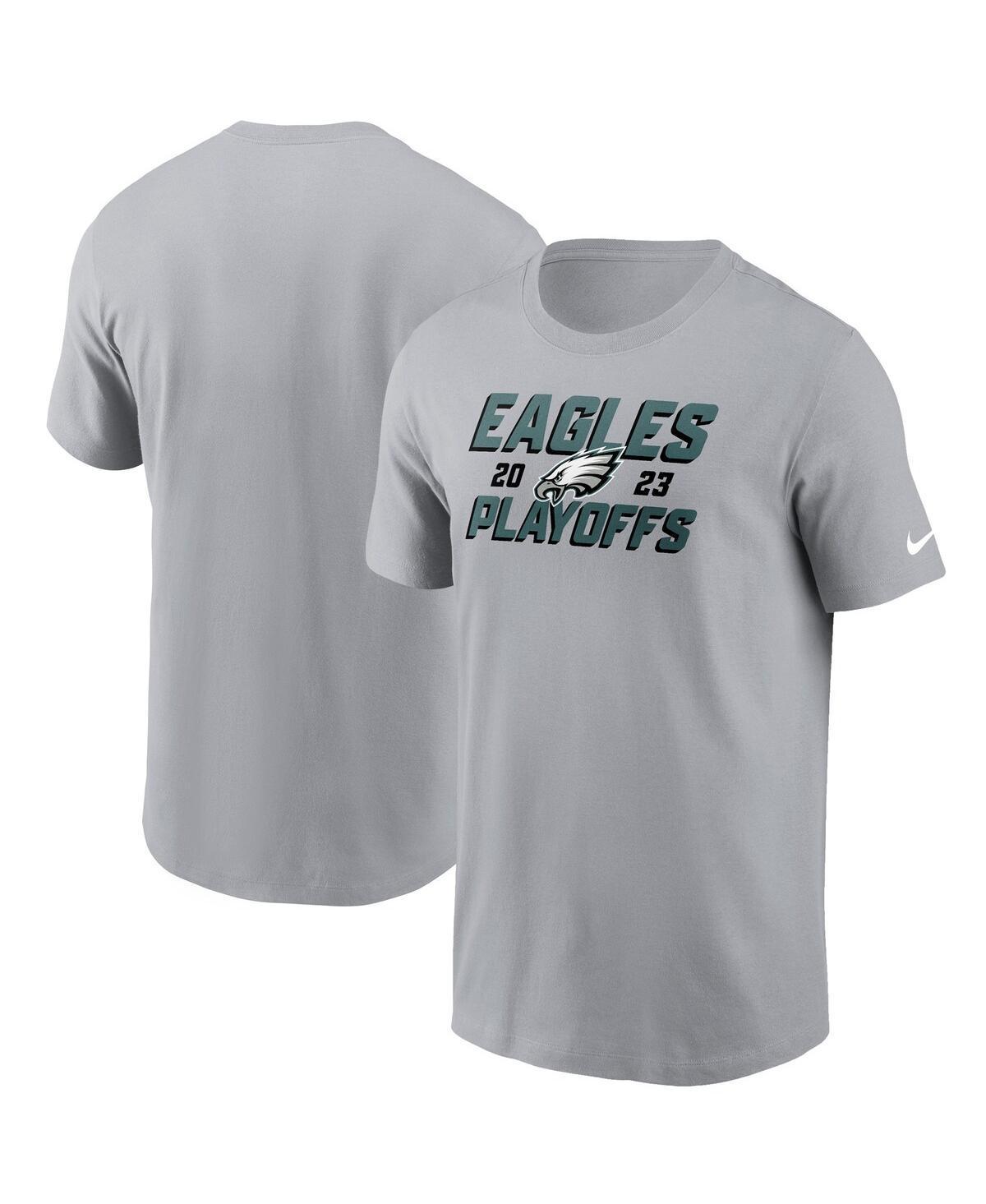 Mens Nike Gray Philadelphia Eagles 2023 Nfl Playoffs Iconic T-shirt Product Image