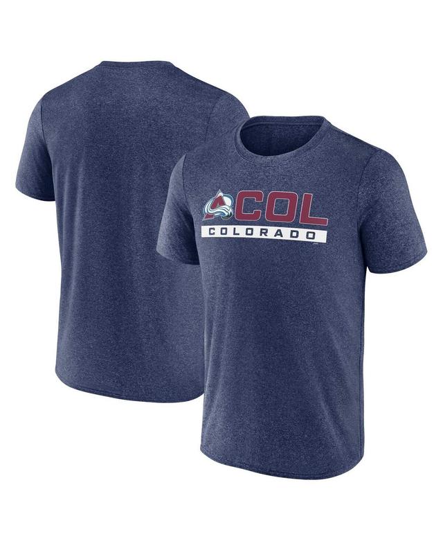 Mens Fanatics Branded Heather Navy Colorado Avalanche Playmaker T-Shirt Product Image