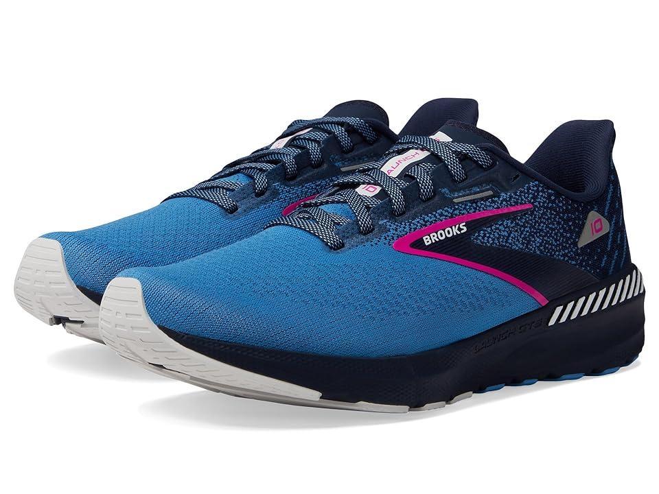 Brooks Launch 10 GTS (Peacoat/Marina /Pink Glo) Women's Shoes Product Image