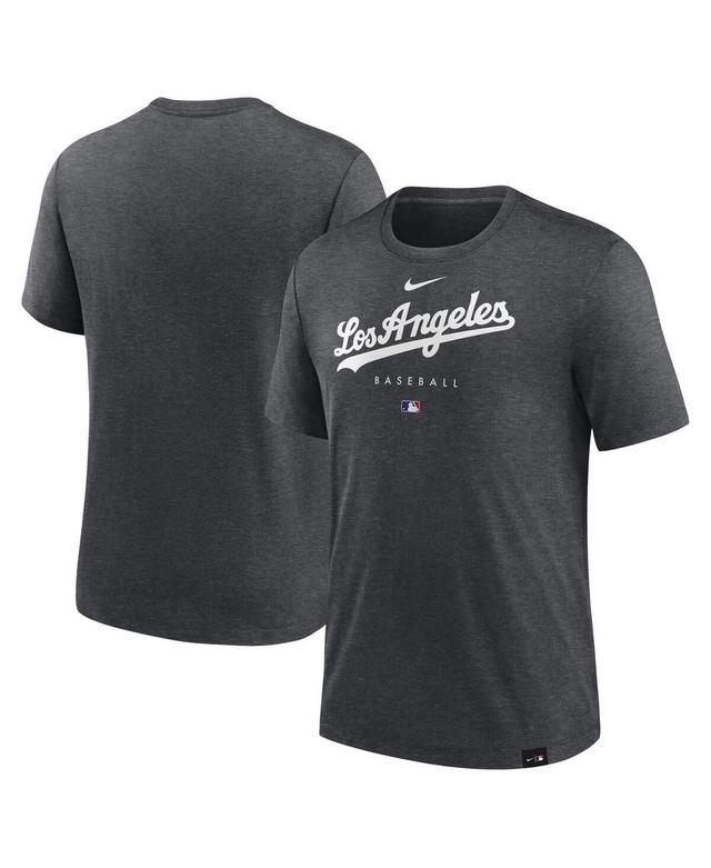 Mens Nike Heather Royal Los Angeles Dodgers Authentic Collection Early Work Tri-Blend Performance T-shirt Product Image