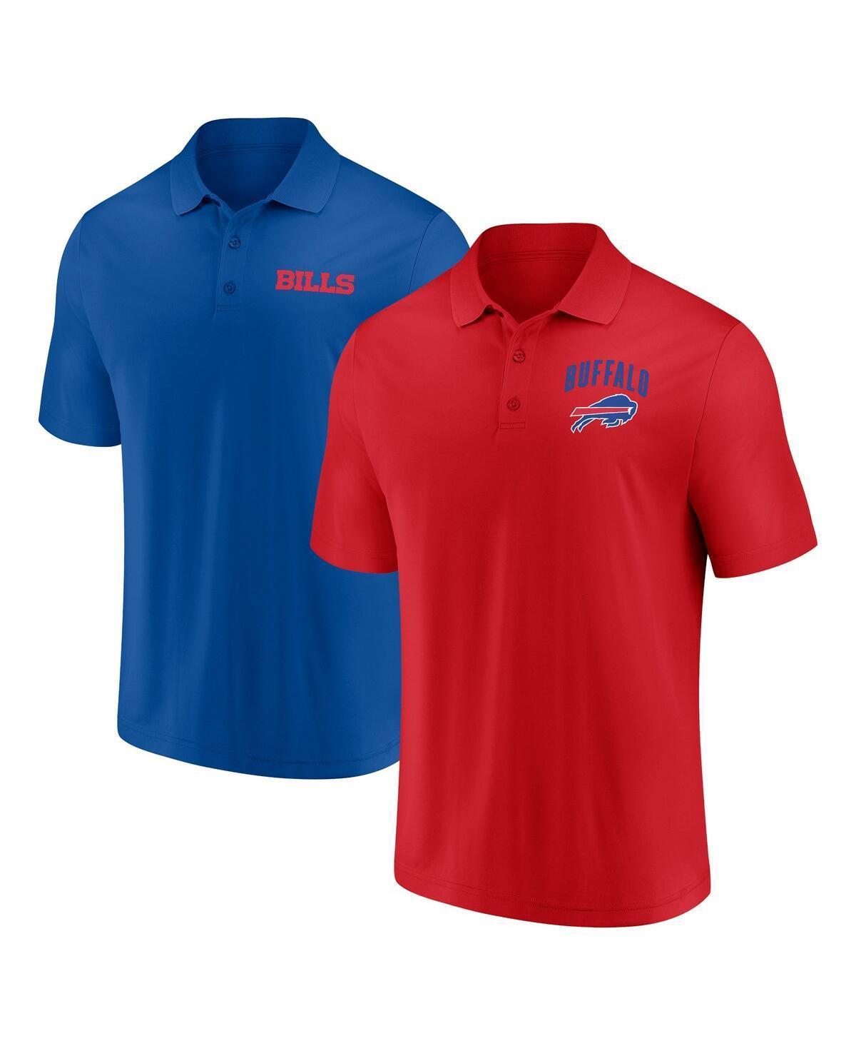 Fanatics Mens Buffalo Bills Lockup Two-Pack Polo Shirt Set - Red Product Image