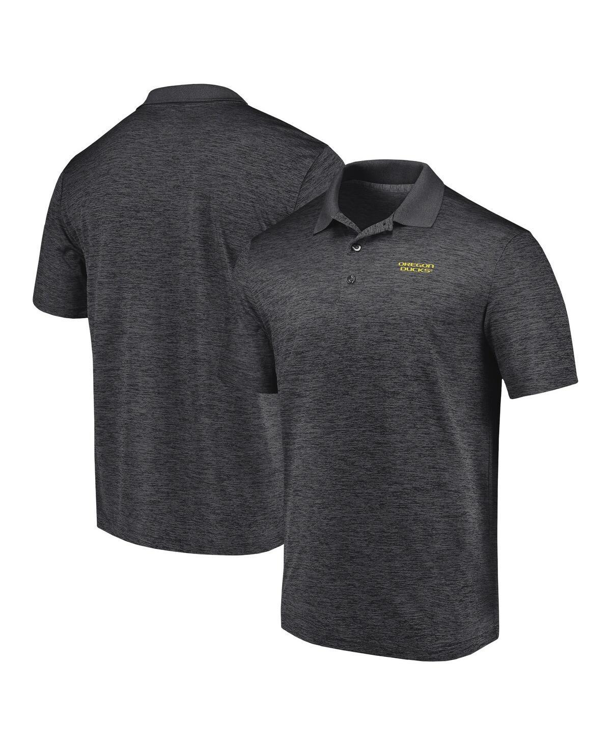 Mens Fanatics Branded Heather Charcoal Oregon Ducks Primary Logo Polo Product Image