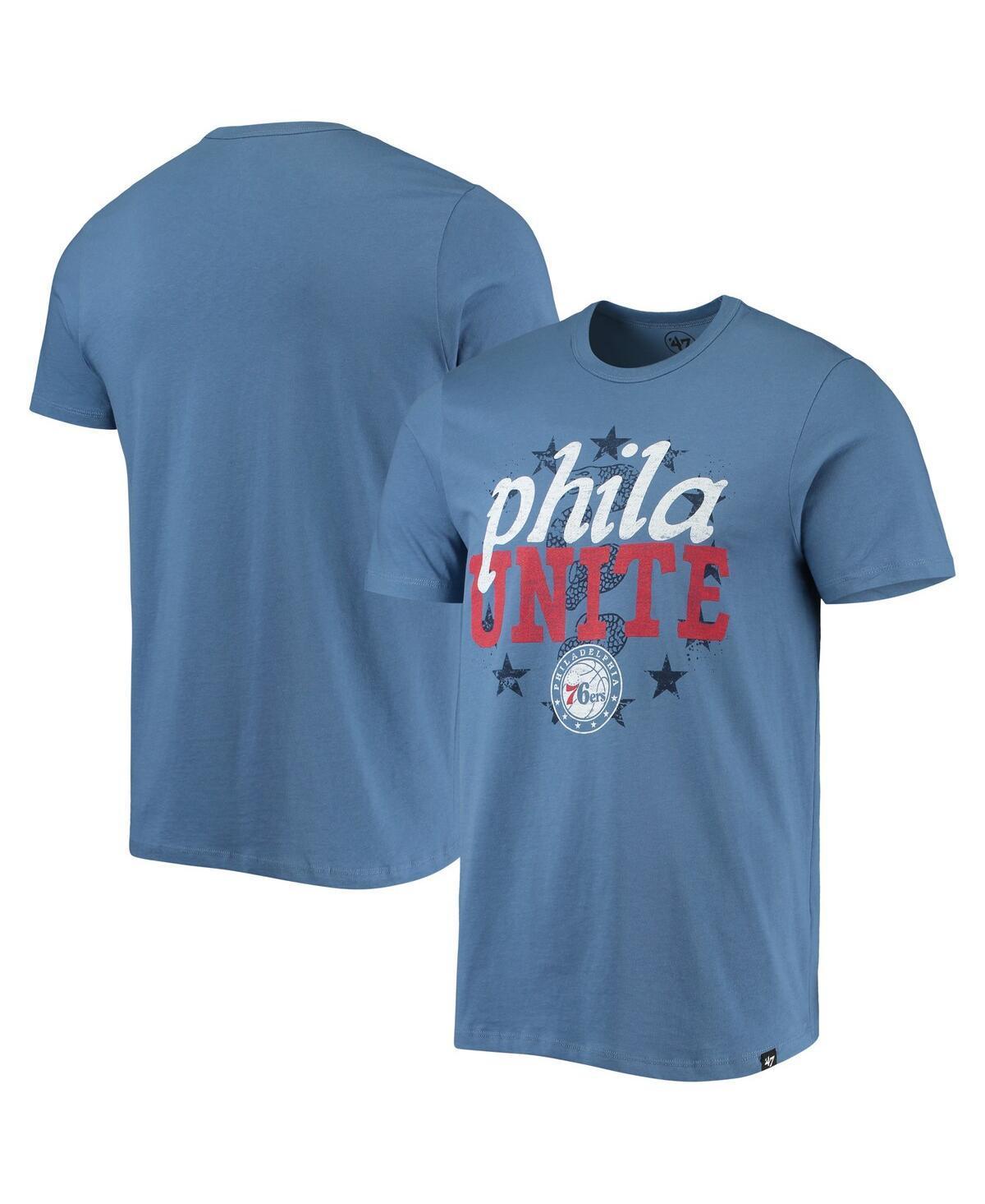 Mens 47 Brand Royal Philadelphia 76ers Hometown Regional Phila Unite T-shirt Product Image