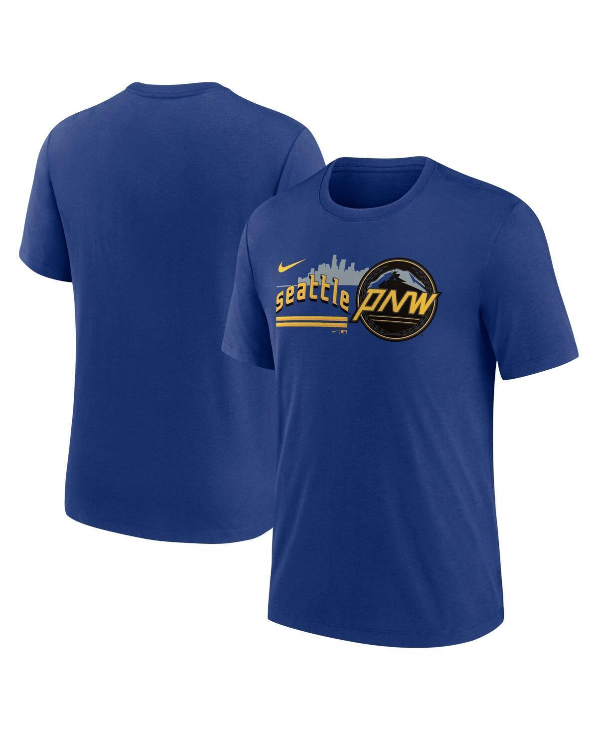 NIKE Royal Seattle Mariners 2023 City Connect Tri-blend T-shirt Product Image