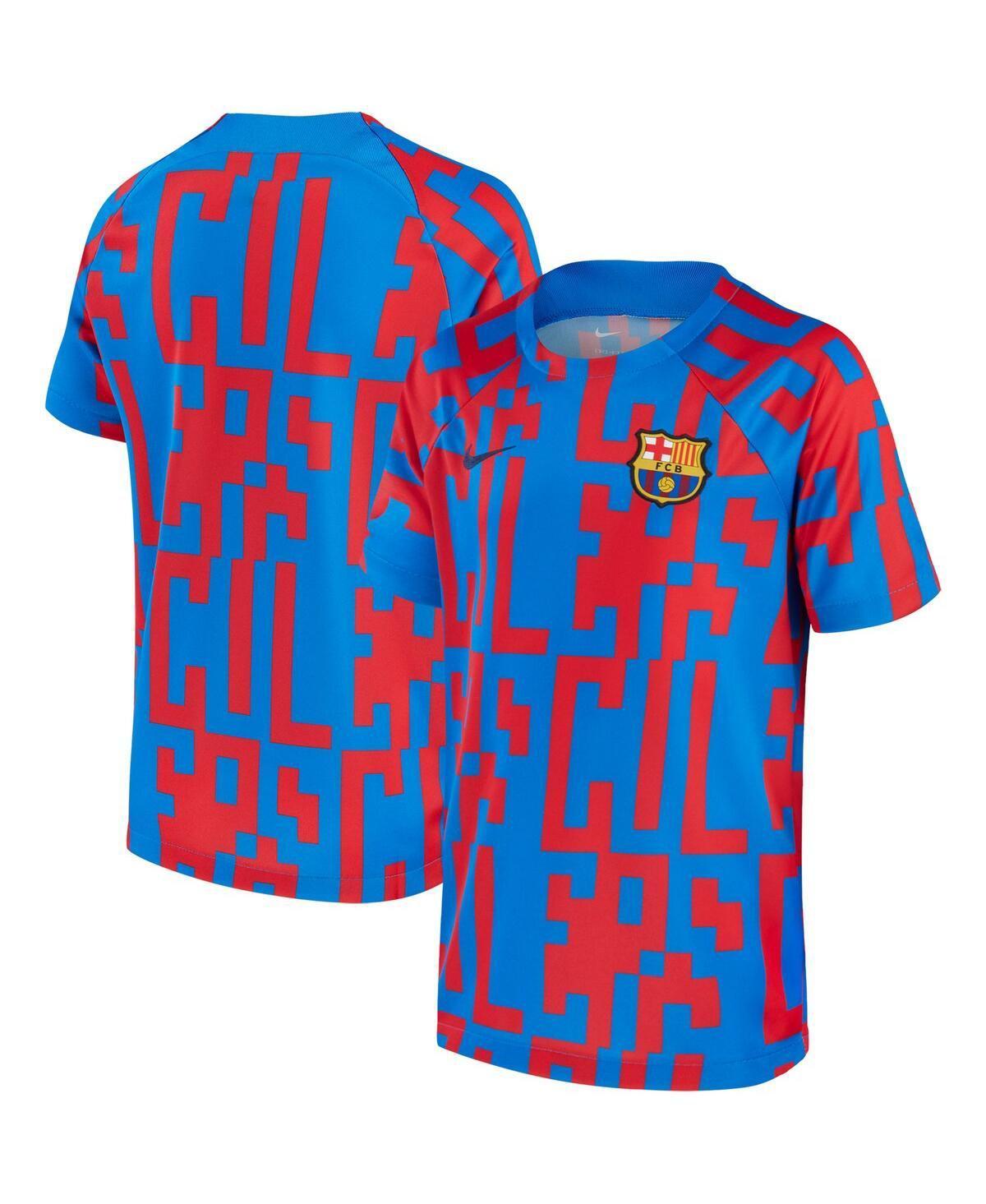 Mens Nike Blue Barcelona 2022/23 Pre-Match Top Product Image