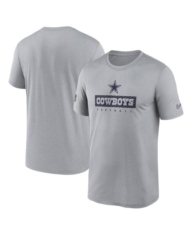 Nike Mens Silver Dallas Cowboys Sideline Legend Performance T-Shirt Product Image