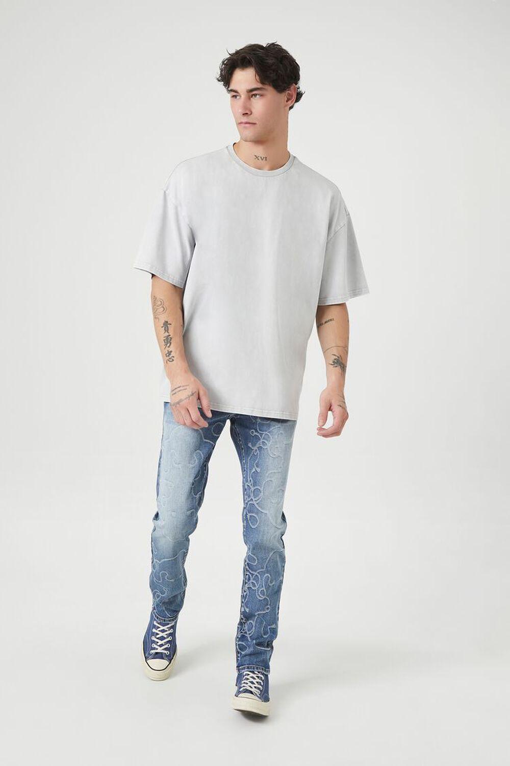 Abstract Stone Wash Slim-Fit Jeans | Forever 21 Product Image