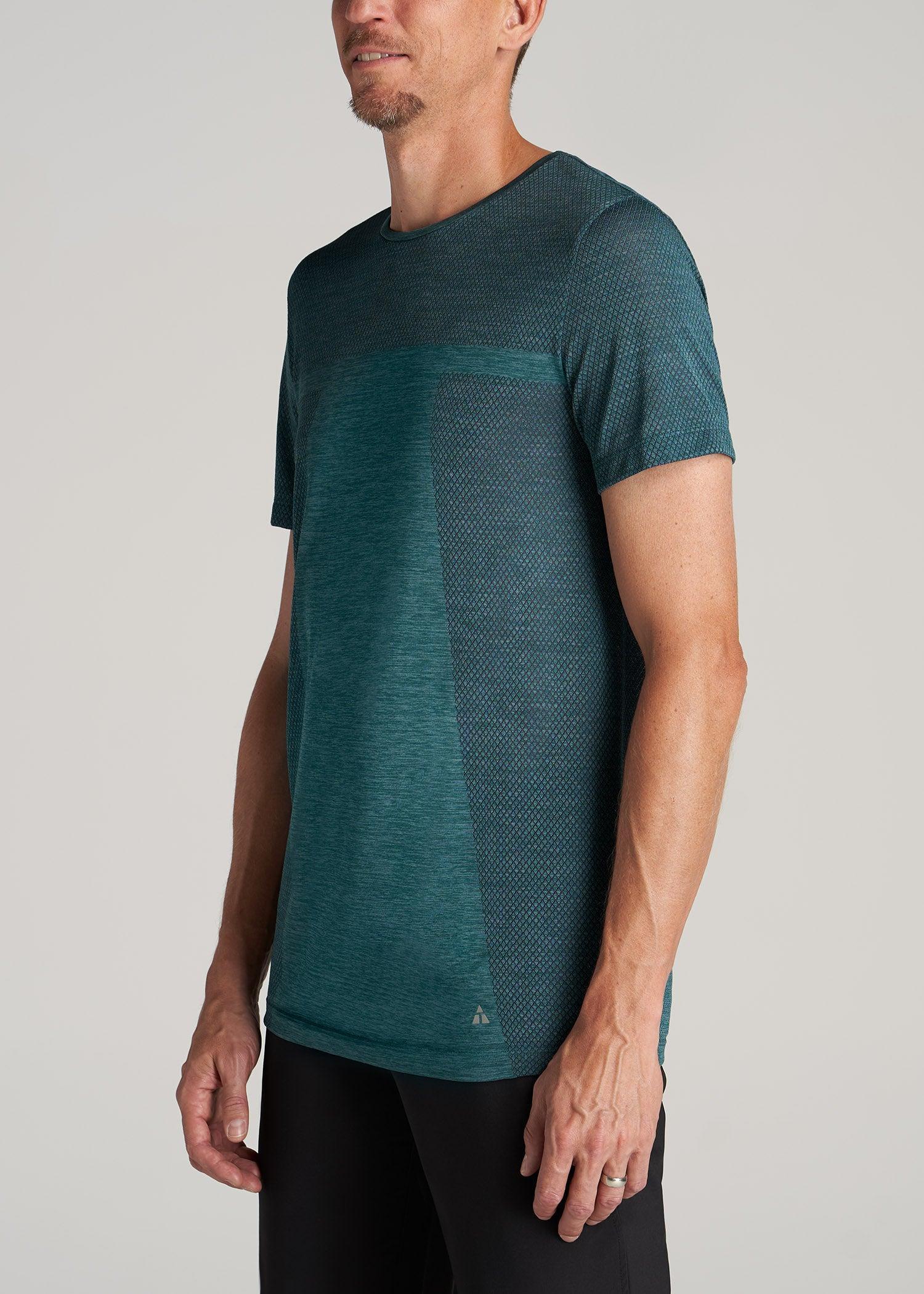 A.T. Performance MODERN-FIT Engineered Athletic Tall Tee in Teal Mix Product Image