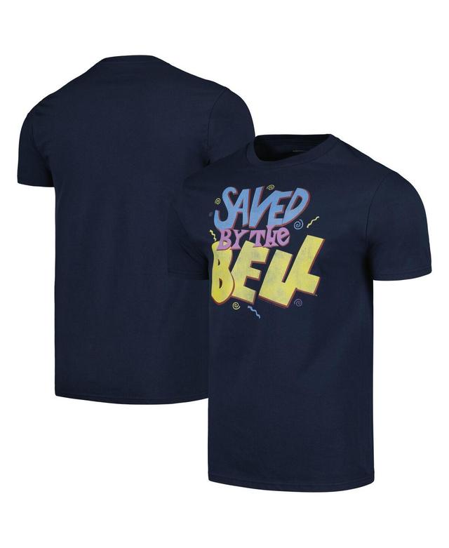 Mens Navy Saved by the Bell Faded Squiggles T-shirt Product Image