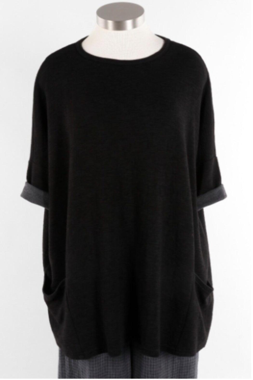 Pullover with Crimped Fabric Female Product Image