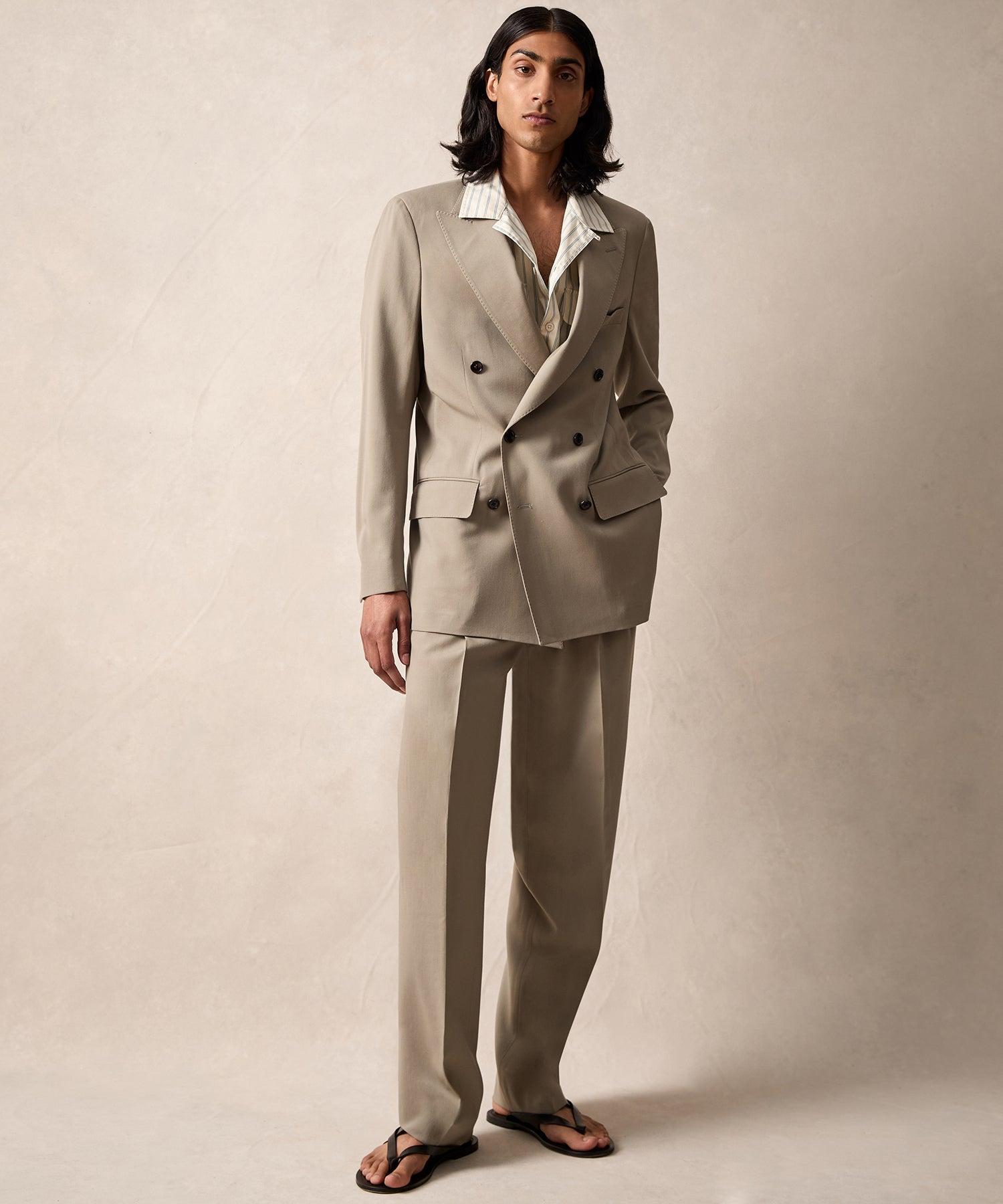 Italian Gabardine Wythe Jacket in Stone Product Image