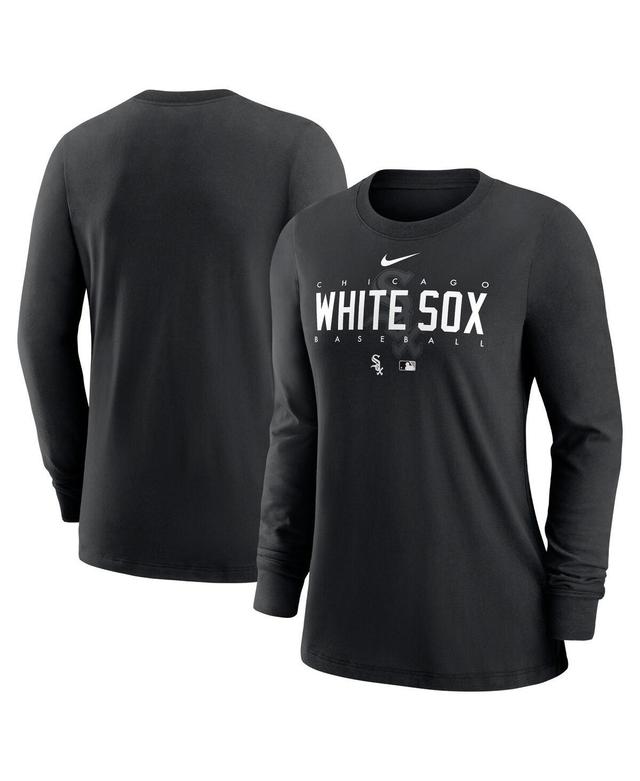 Womens Nike Black Chicago White Sox Authentic Collection Legend Performance Long Sleeve T-Shirt Product Image