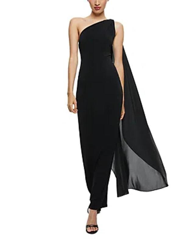 Anja One Shoulder Dress In Black Product Image