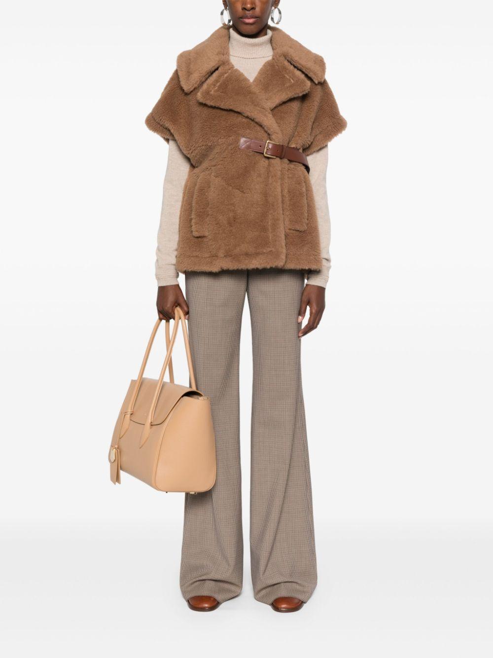 New Abavo Camel Teddy Cape In Brown Product Image