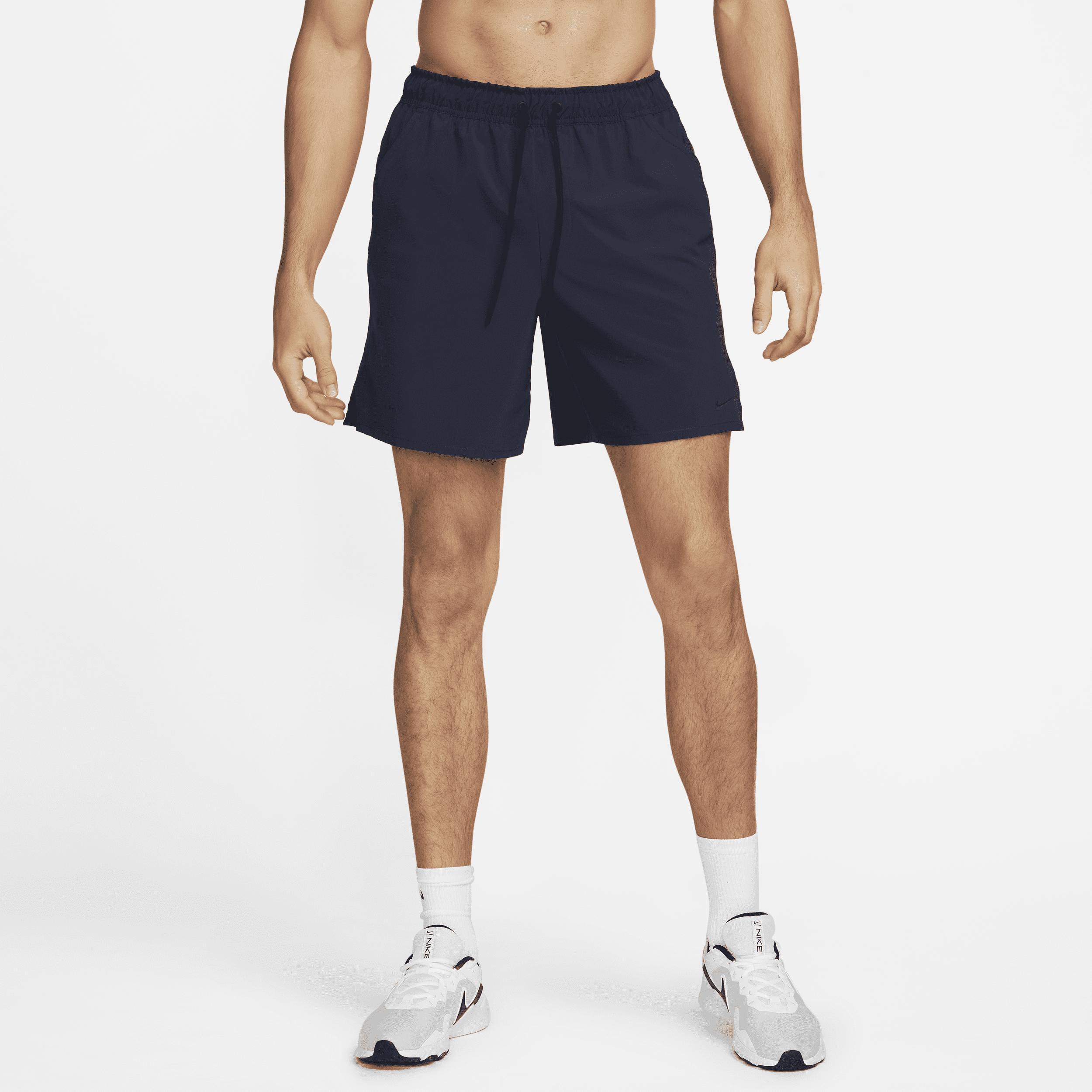 Nike Training Dri-FIT Unlimited ultra-light woven 7inch shorts in navy Product Image