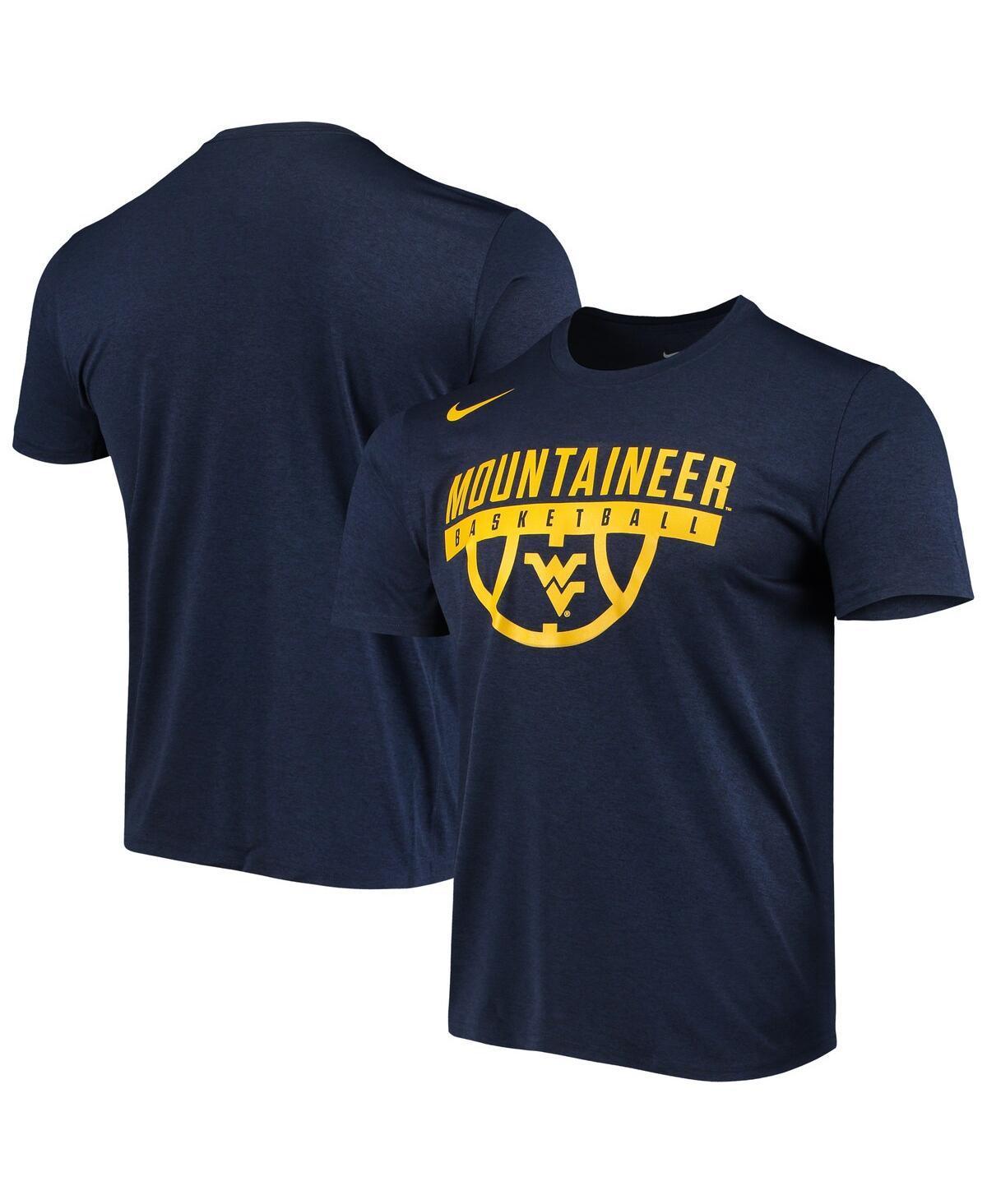 Mens Nike West Virginia Mountaineers Basketball Drop Legend Performance T-Shirt Blue Product Image