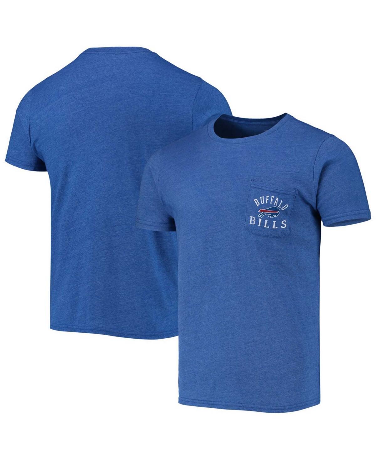 Mens Fanatics Branded Heathered Royal Buffalo Bills Field Goal Pocket Tri-Blend T-Shirt Product Image