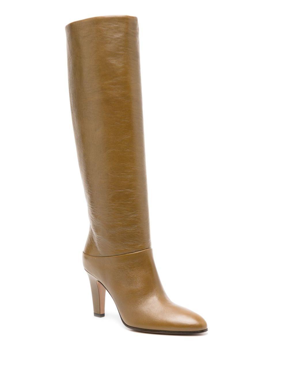 CHLOÉ 85mm Eve Boots In Brown Product Image