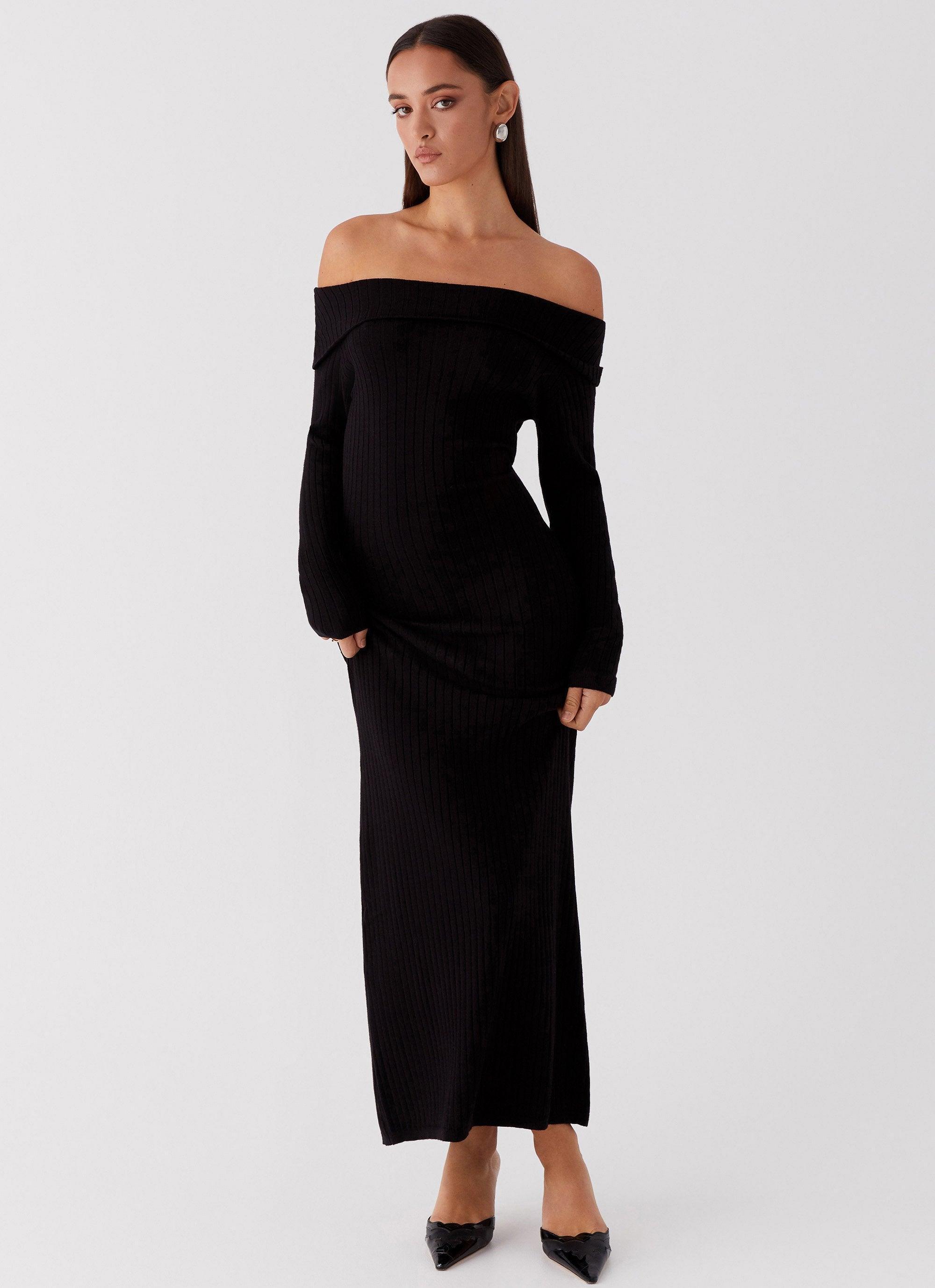 Lahey Knit Maxi Dress - Black Product Image