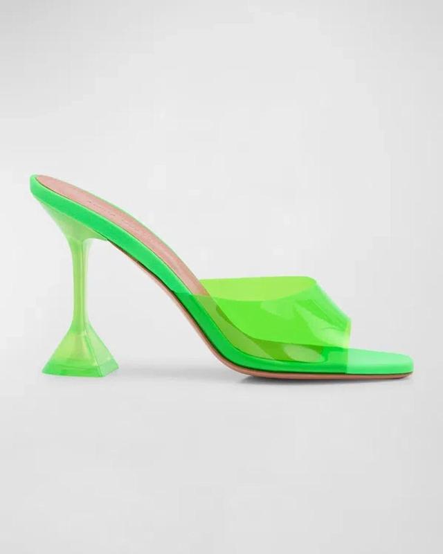 Lupita Glass Slide Sandals In Green Product Image