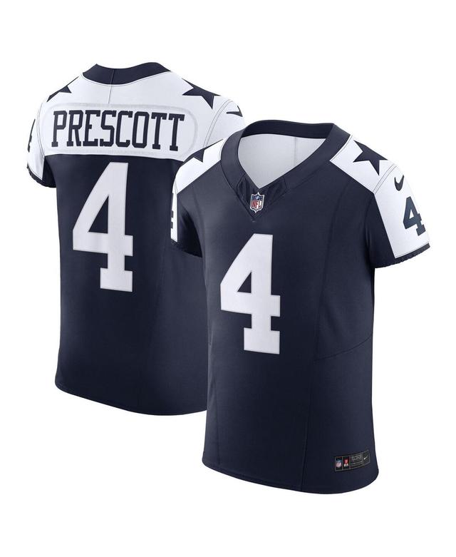 Nike Mens Dak Prescott Dallas Cowboys Alternate Vapor F.u.s.e. Elite Jersey - Navy, White Product Image