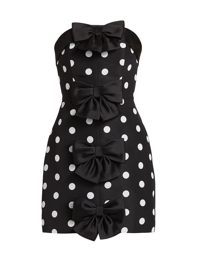 Womens Georgie Polka Dot Silk Minidress Product Image