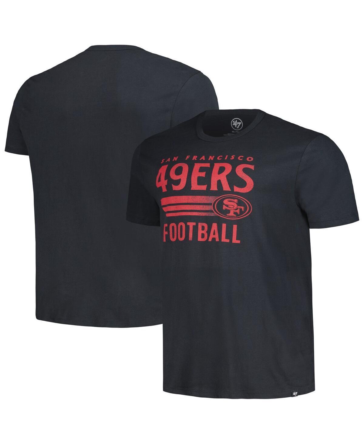 Mens 47 Brand Black Distressed San Francisco 49ers Rider Franklin T-shirt Product Image