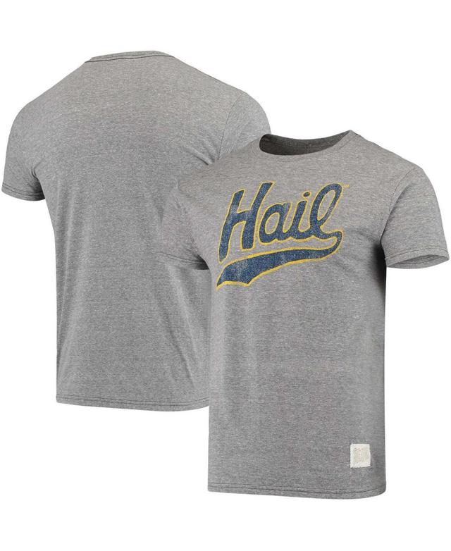 Mens Original Retro Brand Heathered Gray Michigan Wolverines Vintage Hail Tri-Blend T-Shirt Product Image