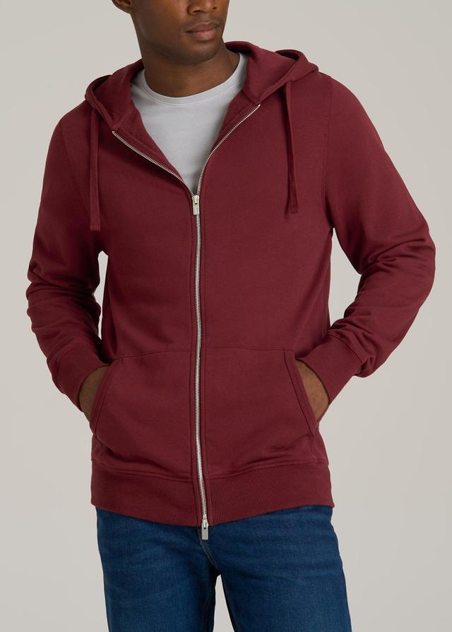 Wearever 2.0 French Terry Full-Zip Hoodie for Tall Men in Red Ochre Product Image